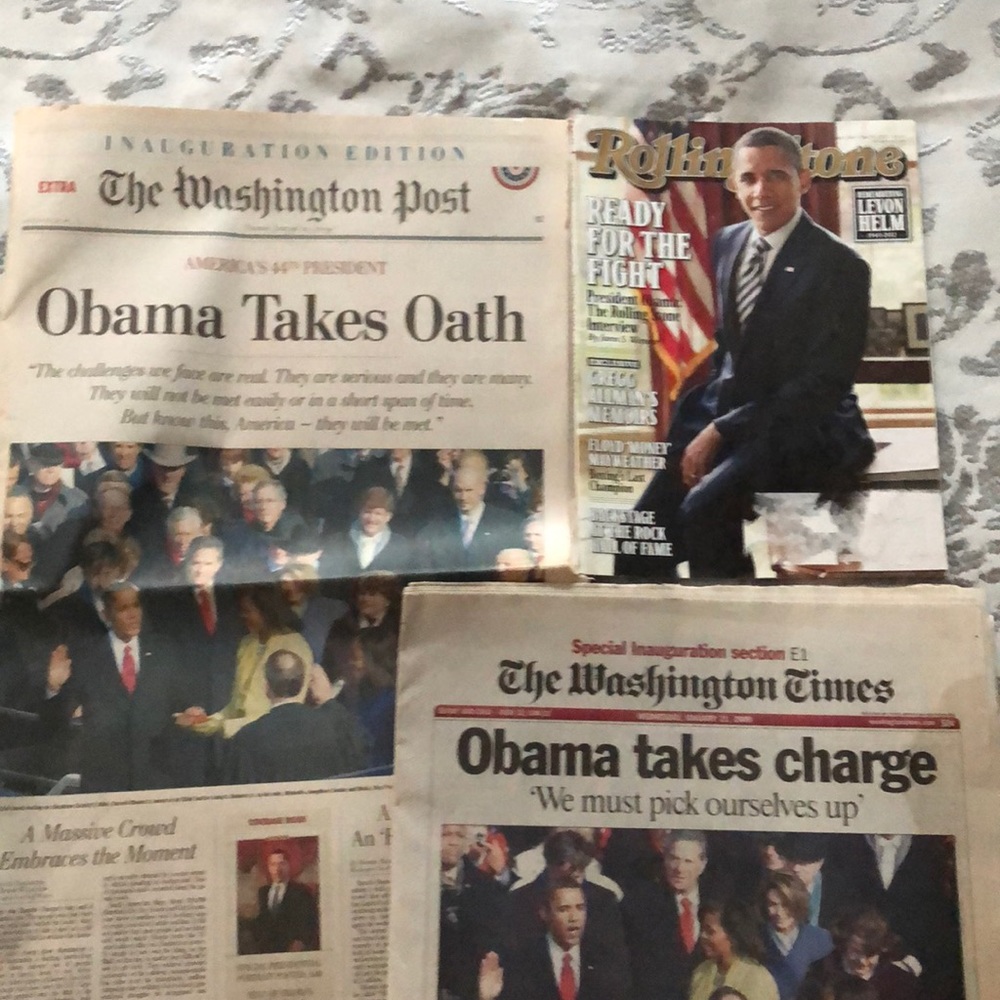 Barack Obama inauguration commemoratives.